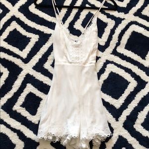 White racerback romper - size XS
